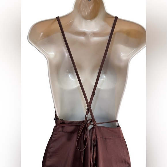 Miss Avenue brown sequins open back jumpsuit - Picture 12 of 15